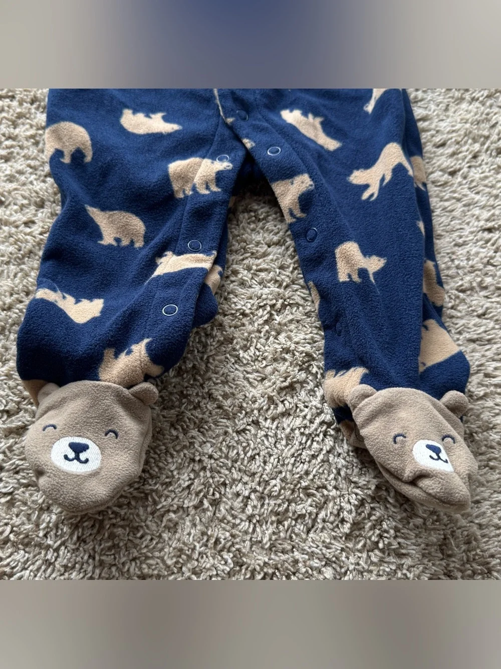Carter’s Baby Polar Bear Fleece Footed Sleeper Pajamas 9M